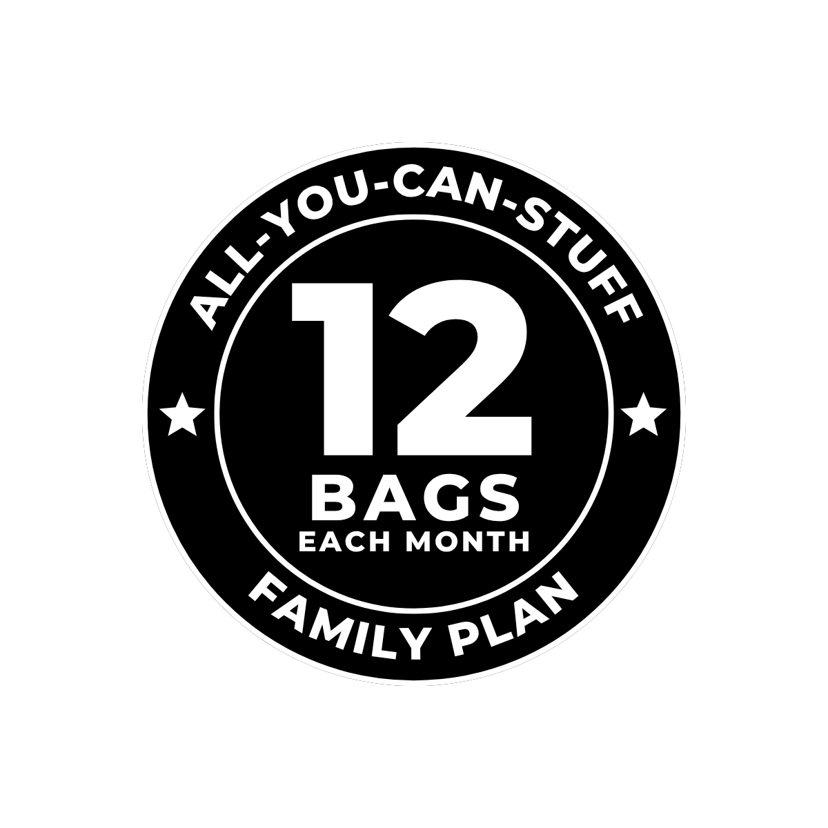 $249 Family Plan Monthly Laundry Service: 12 "All-You-Can-Stuff" Bags
