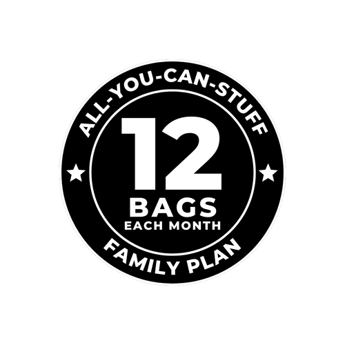 $249 Family Plan Monthly Laundry Service: 12 "All-You-Can-Stuff" Bags