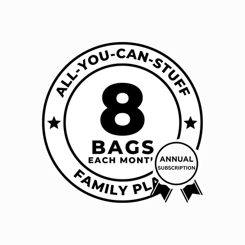 $2,399 Individual Plan Annual Laundry Service: 8 "All-You-Can-Stuff" Bags